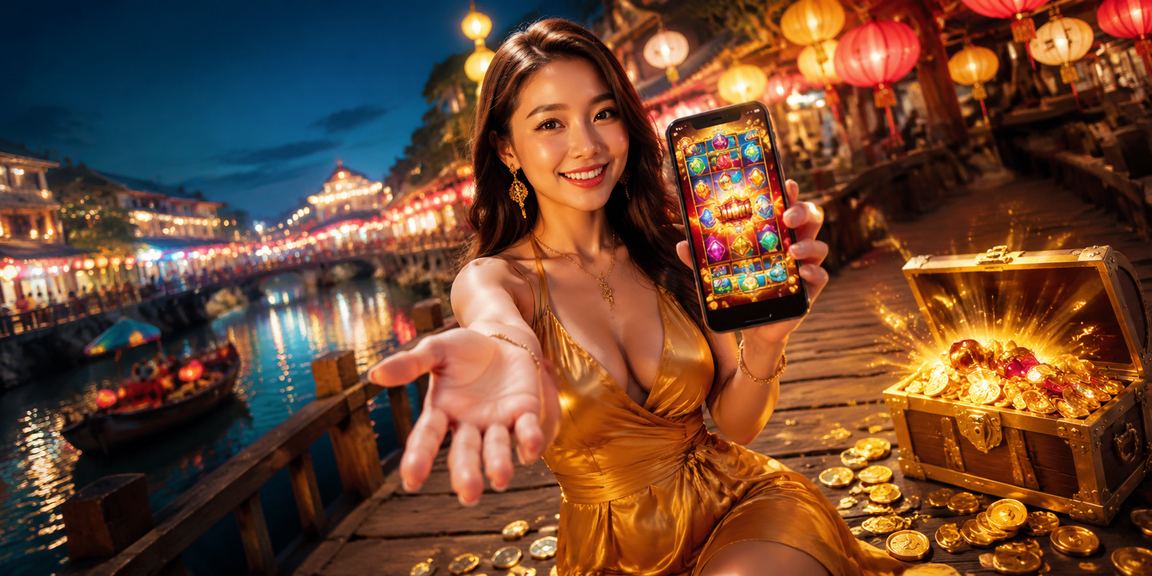 Người chơi slot game trên điện thoại tại chợ đêm Hà Nội